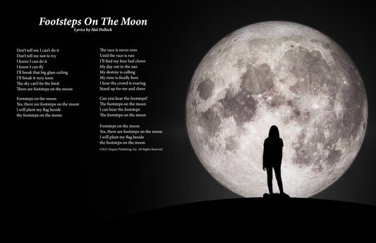 Footsteps On The Moon - Lyric Art Print